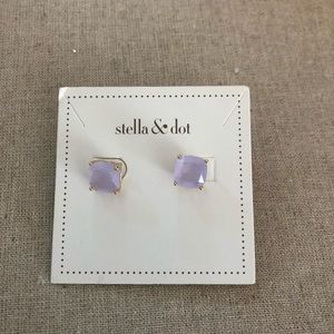 Stella and Dot Earrings- Blue Sparkle Studs